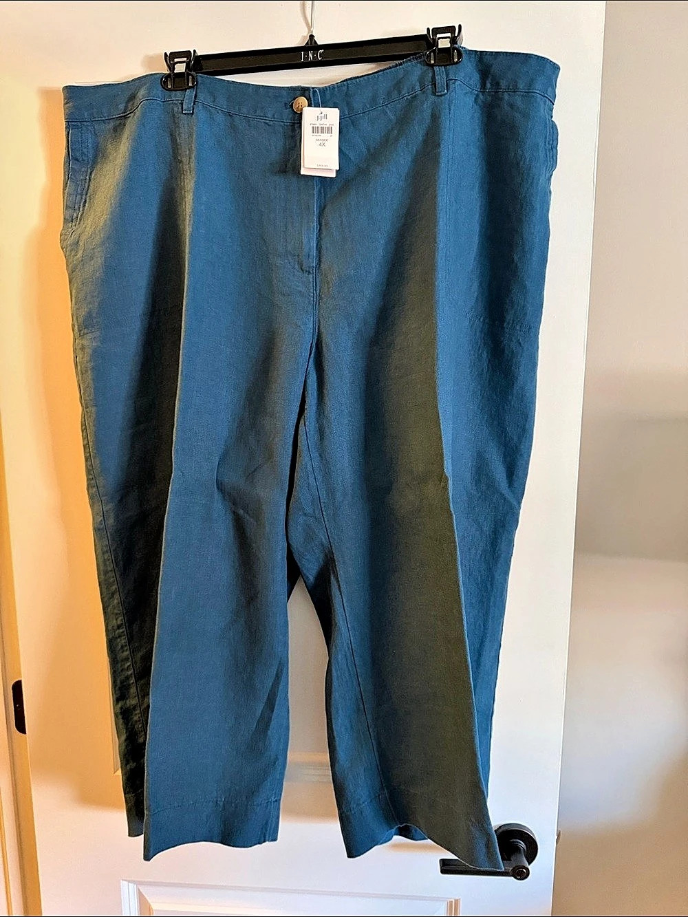 J.Jill Pure Jill Linen Cropped Pants in Blue